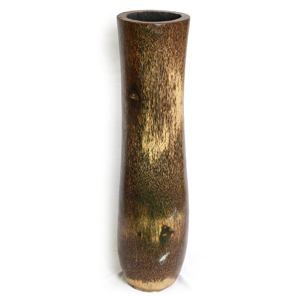 Imposante Vase aus echtem Palmenstamm, 100 cm Höhe