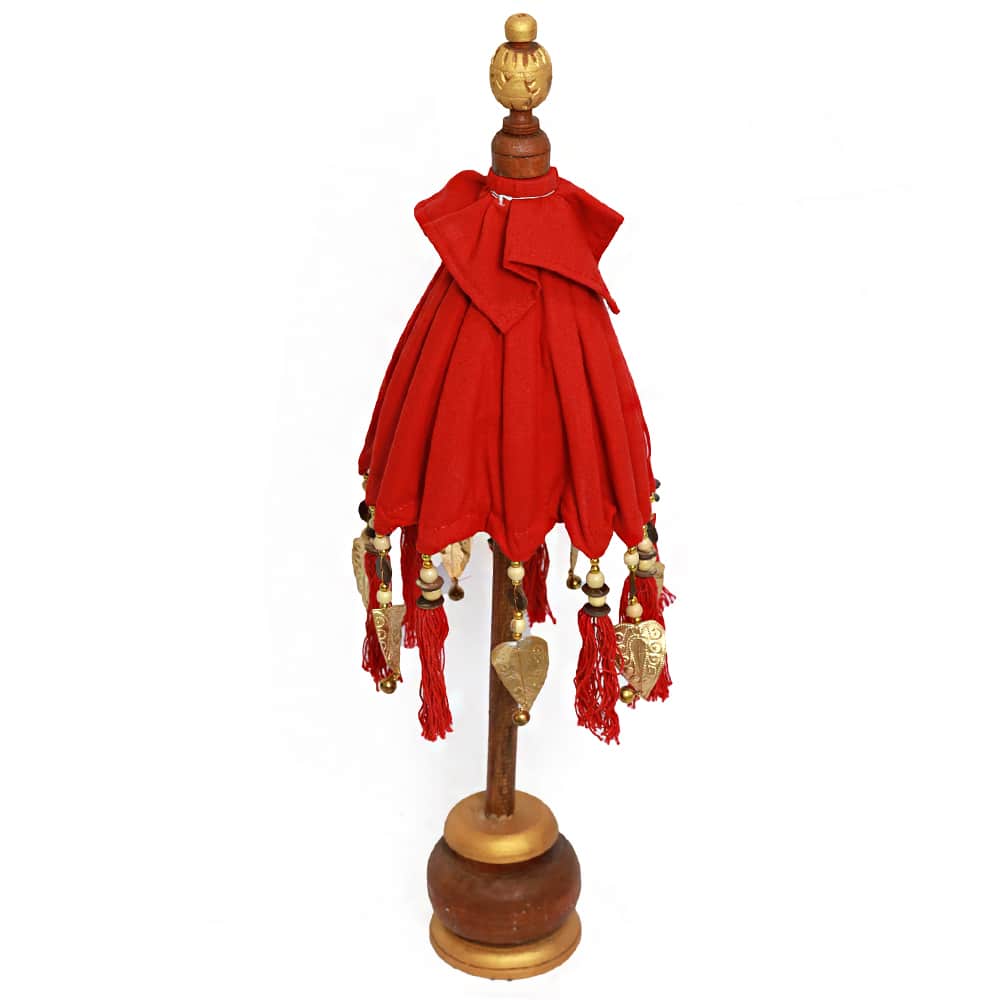 Traditioneller balinesischer Dekoschirm, 40 cm handgefertigt