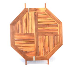 Klappbarer Hexagon-Tisch aus Teakholz