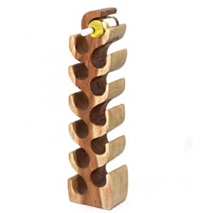 Yatra Weinregal aus Teakholz für 12 Flaschen, 100 cm Höhe