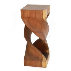 Putar Agung Beistelltisch aus Teakholz, 75 cm hoch, 30x30 cm Fuß