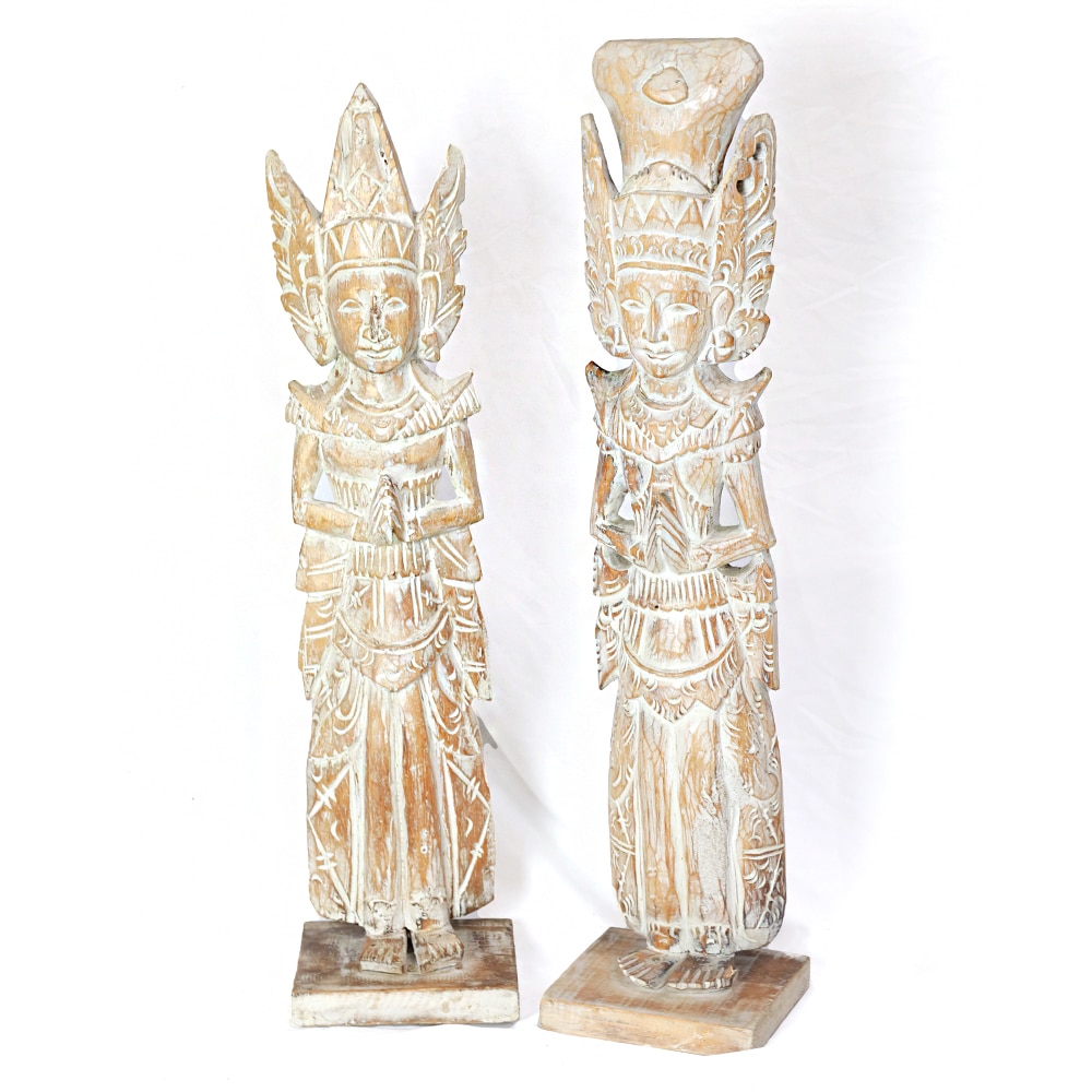 Balinesisches Paar aus Albesia-Holz – Mann & Frau