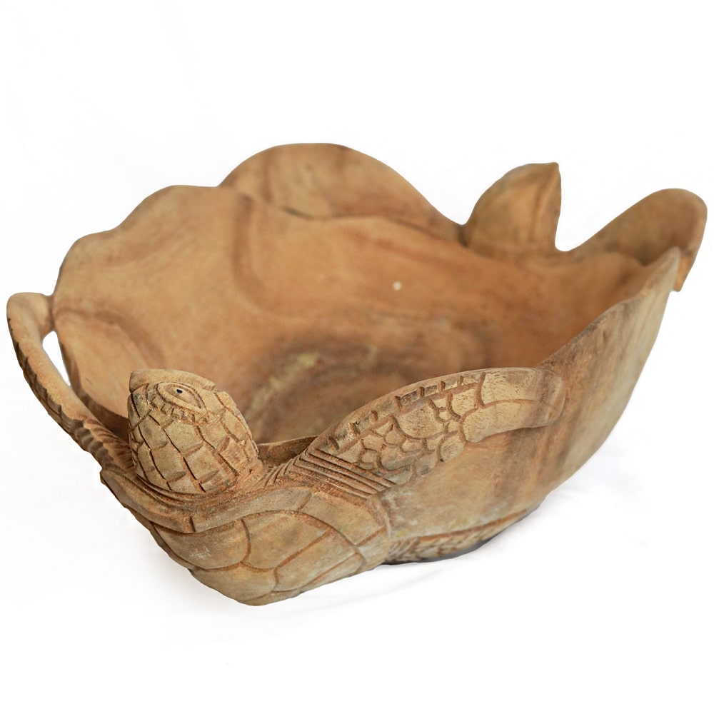 Handgefertigte Schildkrötenschale aus Suarholz, ca. 40 cm lang