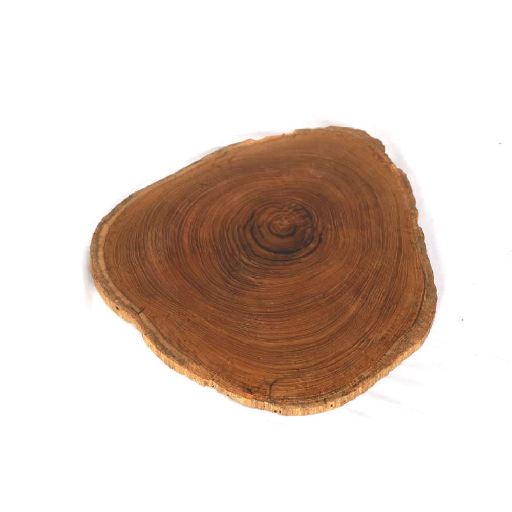 Rundes Schneidebrett aus Teakholz, Durchmesser 25-35 cm, individuell