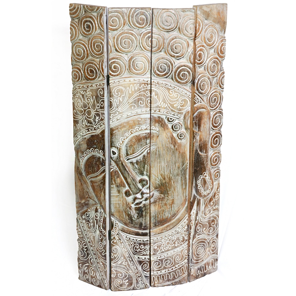 Großes Buddha Wandrelief, 4-fach faltbar, 100 x 60 cm