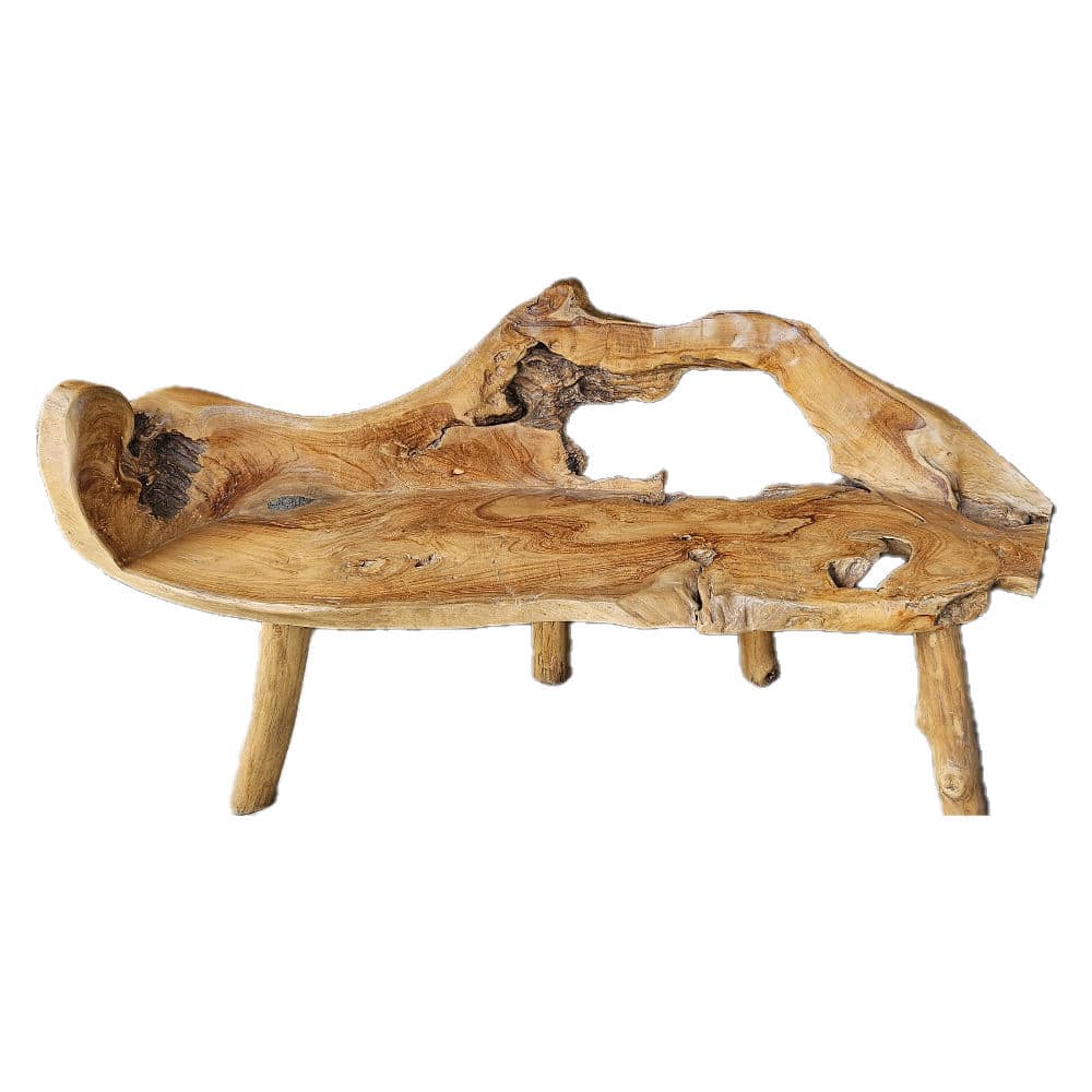 Einzigartige Teakholz-Bank, 120 cm Länge