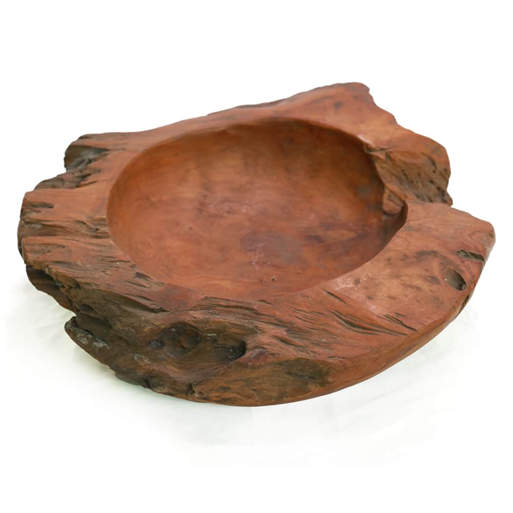Naturholzschale aus Teak, 40 cm Ø