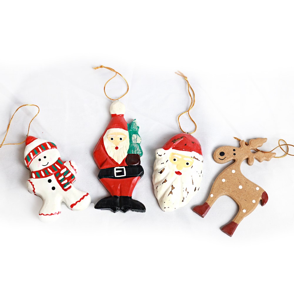 Weihnachtsanhänger-Set, 4-teilig