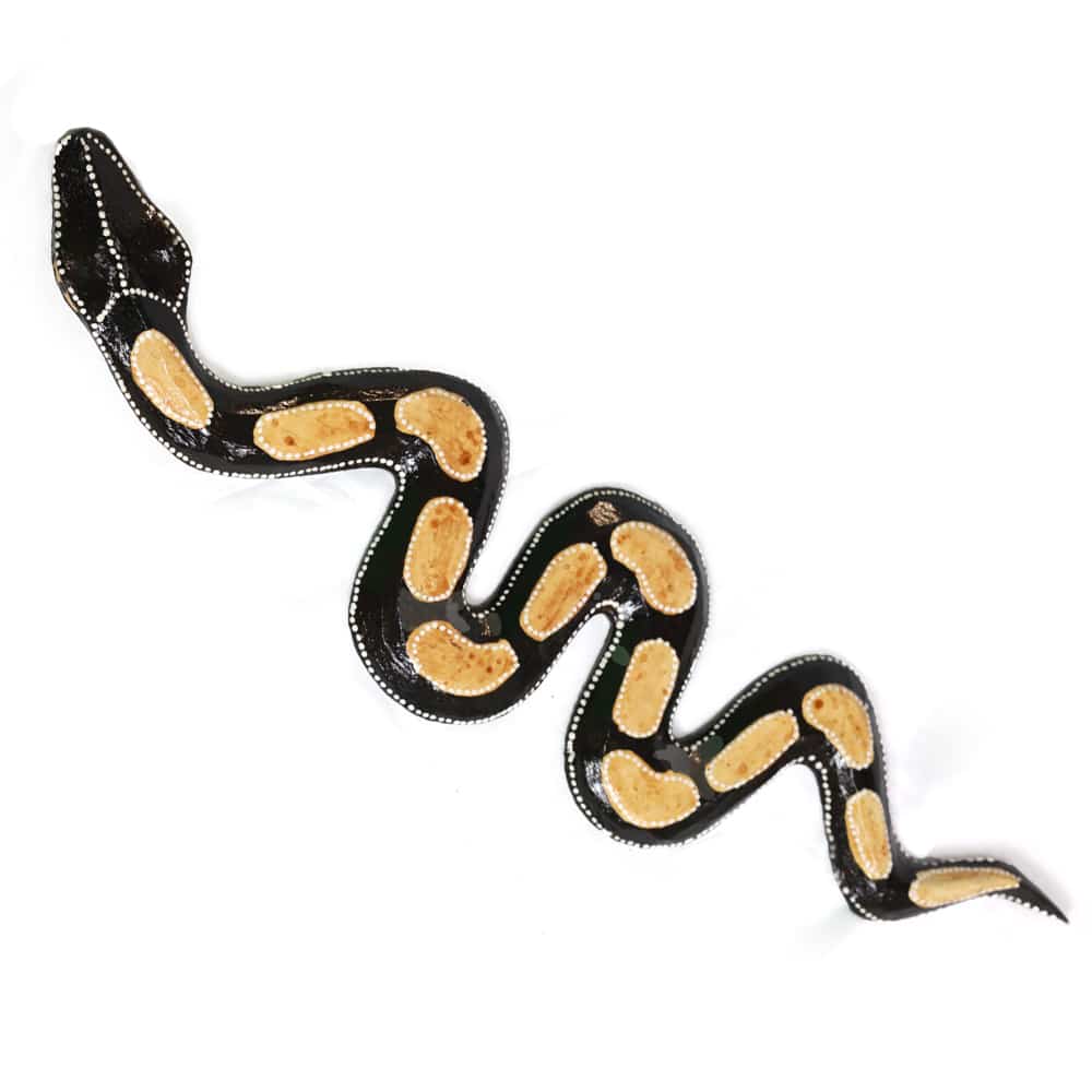 Handgefertigte Holzschlange – Exotisches Wanddekor aus Bali