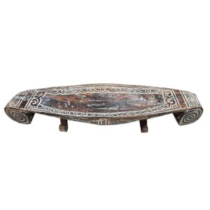 Große Obstschale im Bali-Stil, 60 cm mit eleganten Standfüßen