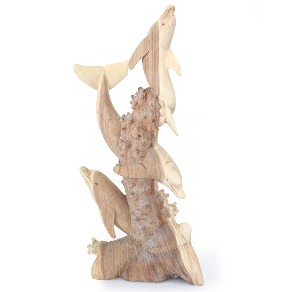 Dekorativer Aufsteller „Dolphin“ mit filigranen Delfin-Motiven, ca. 100 cm hoch