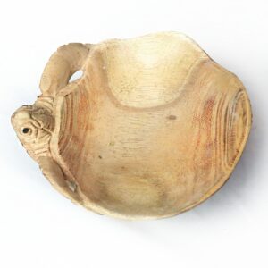 Handgefertigte Schildkröten-Schale aus Suar-Holz, ca. 15 cm lang