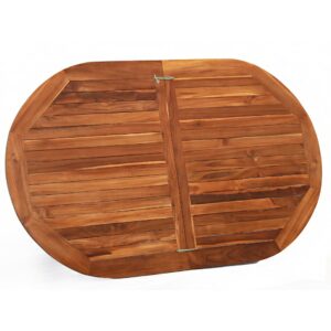 Panjang Gartentisch aus massivem Teakholz, 220 cm Länge