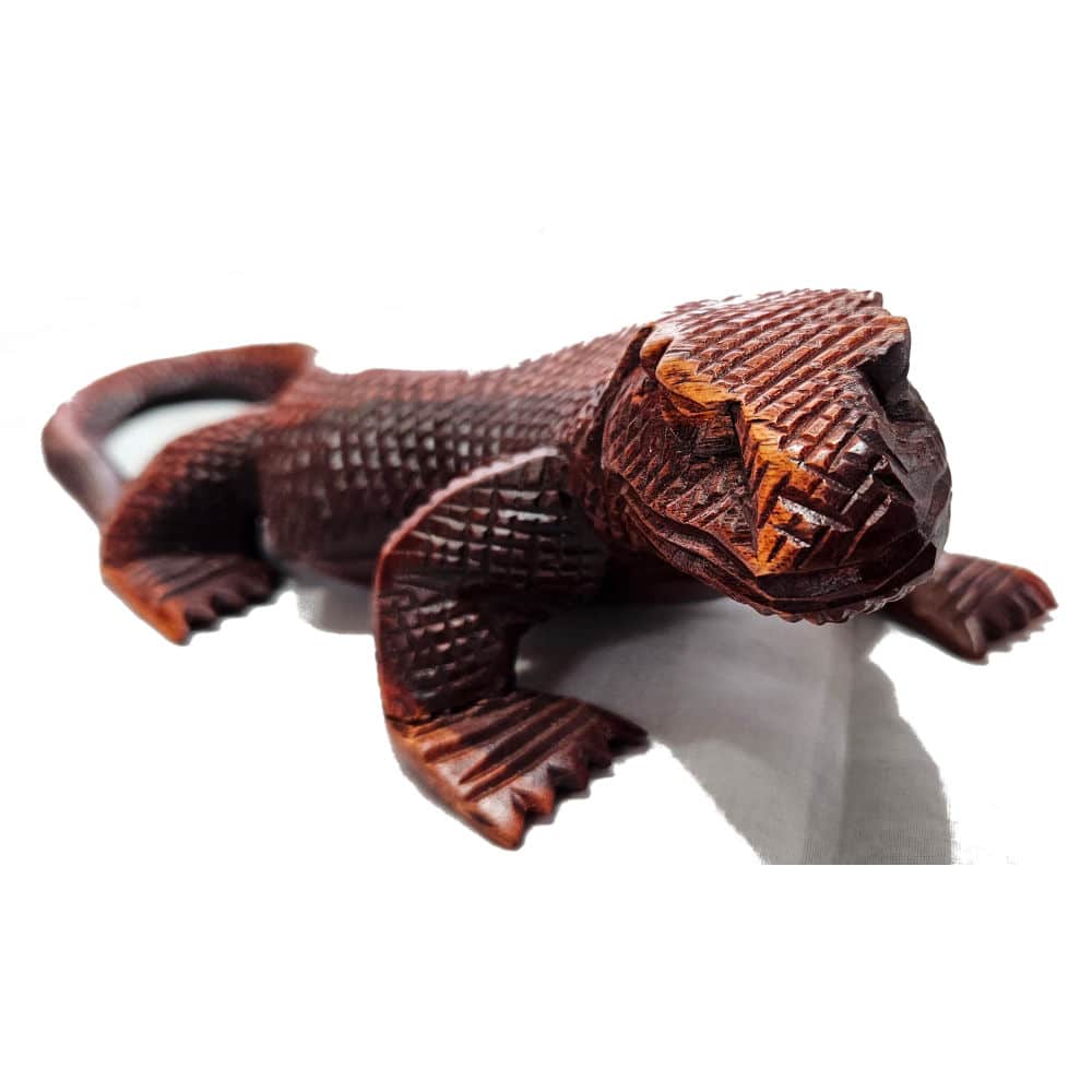 Komodo Dragon made of Teak Wood, 30 cm Length
