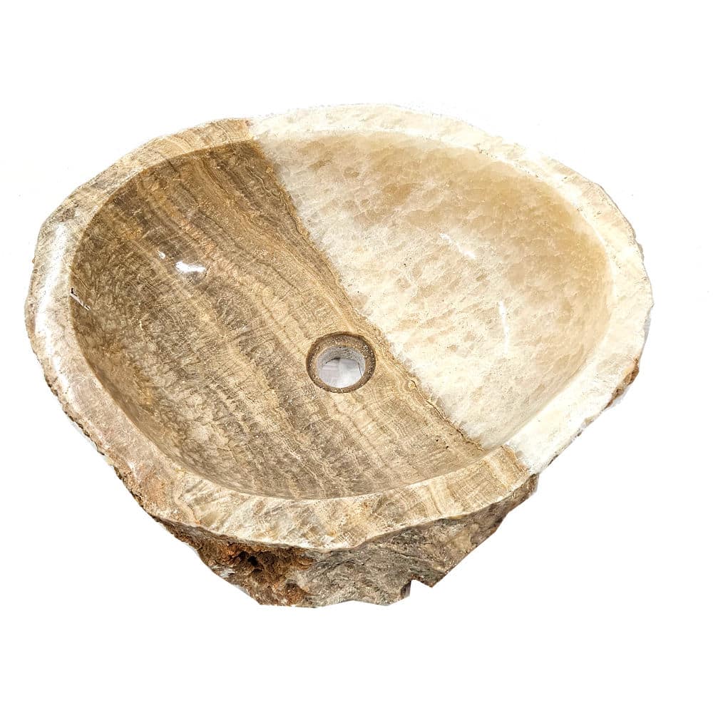 Aliran Onyx-Waschbecken: 50 x 40 cm – Natürliches Design für Ihr Badezimmer