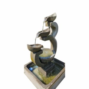 Subak Wasserbrunnen: 4-stufiges Kaskaden-Wasserspiel, 140 cm Höhe