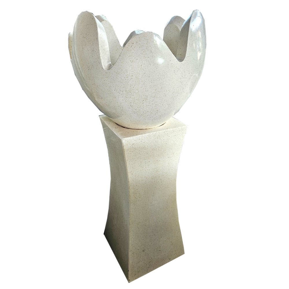 Rahsa Blumenständer – Gebrochenes Ei in stilvoller Form, 90 cm