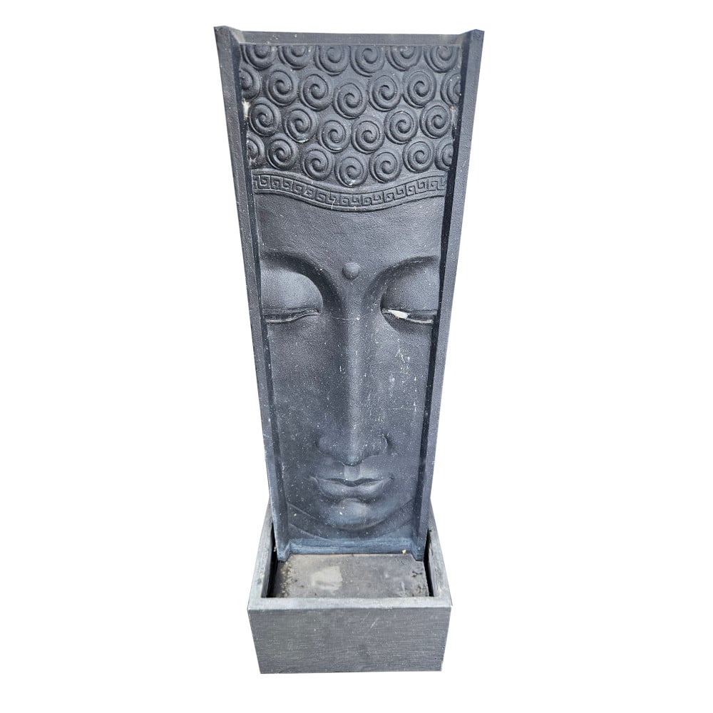 Sarasah Buddha-Brunnen aus Betonguss, 100 cm Höhe