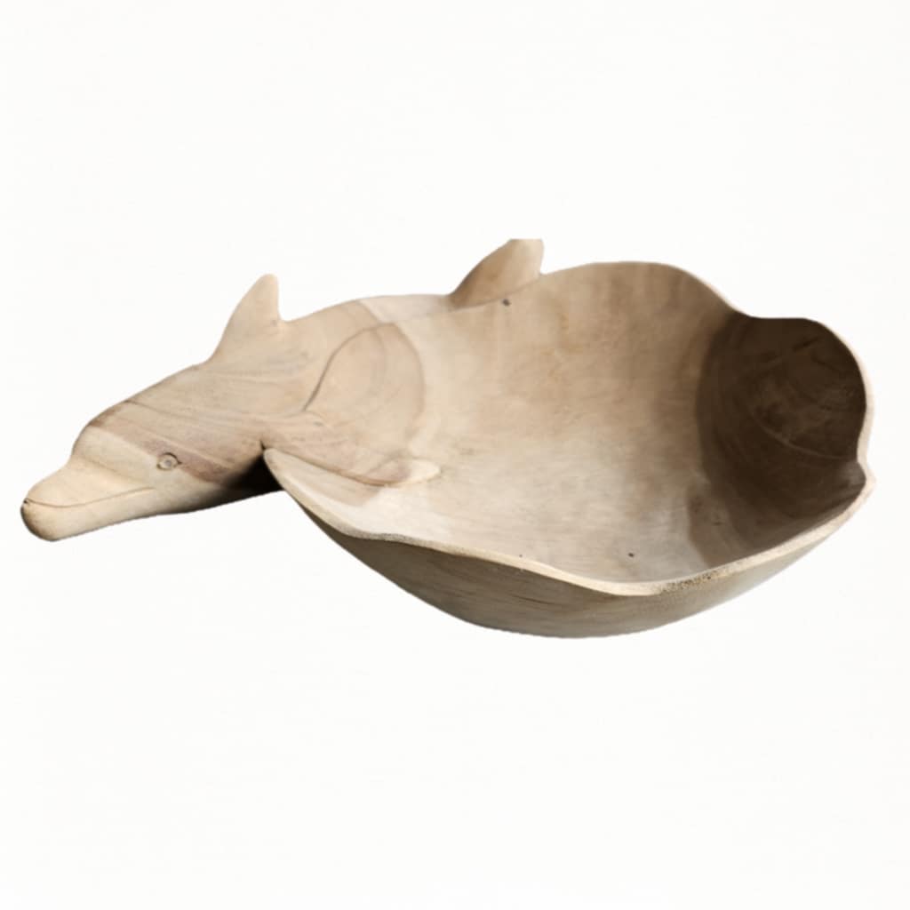 Lumba Delfin-Schale aus Albesiaholz – Maritime Leichtigkeit für Ihr Zuhause
