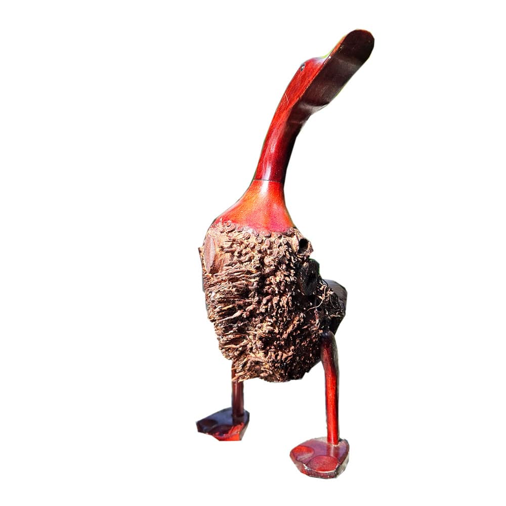 Kelana Holzente aus Bambus & Suarholz, rot, ca. 45 cm