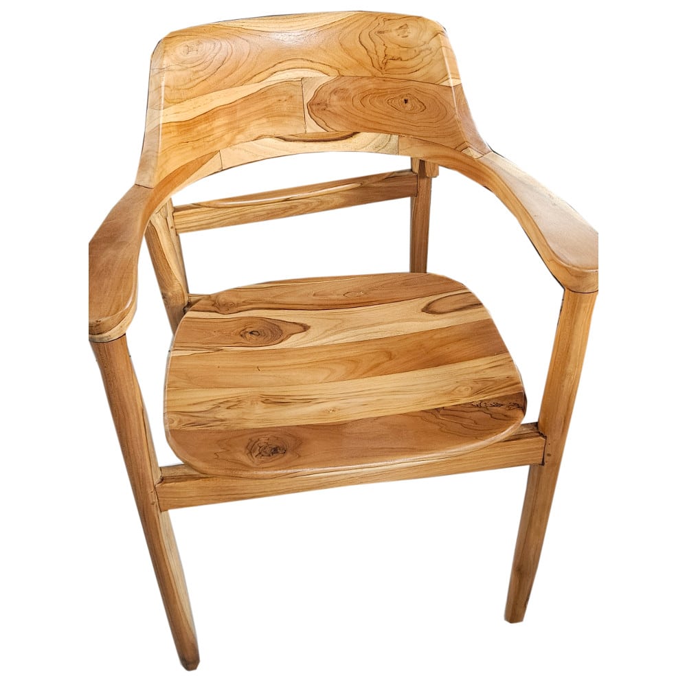 Peluk Armlehnstuhl aus massivem Teakholz – Natürliches Design trifft Komfort