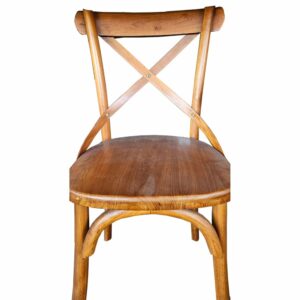 Kawan Stuhl aus massivem Teakholz im Cross-Back Stil