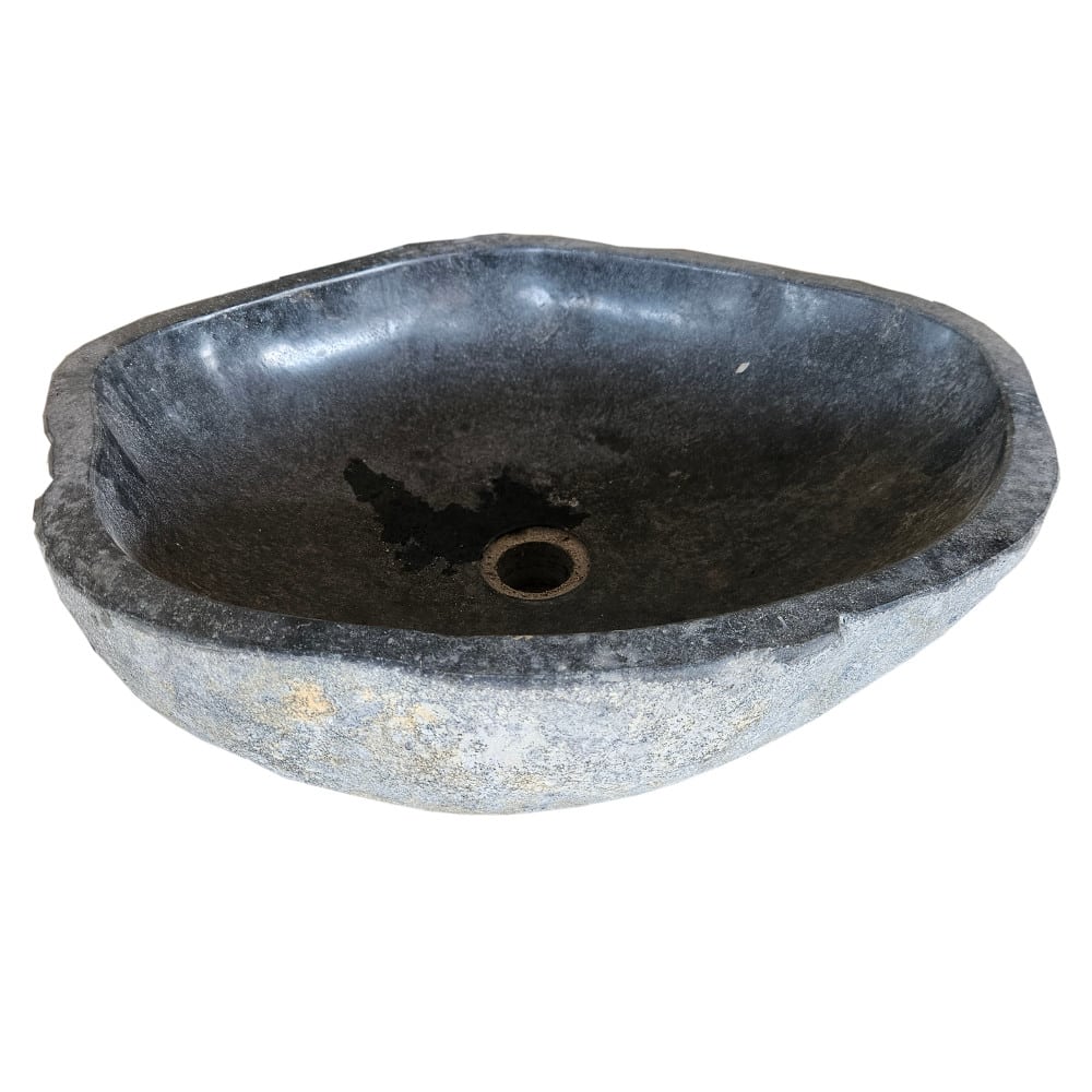 Sungai Riverstone Waschbecken – Ø ca. 45 cm, Naturstein-Unikat