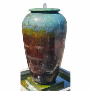 Lumina Amphore: Elegantes Wasserspiel mit faszinierendem Farbverlauf, 70 cm