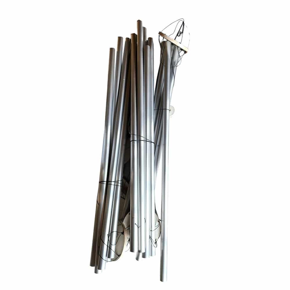 Bersih Windspiel mit Aluminium-Klangröhren, Länge ca. 100 cm