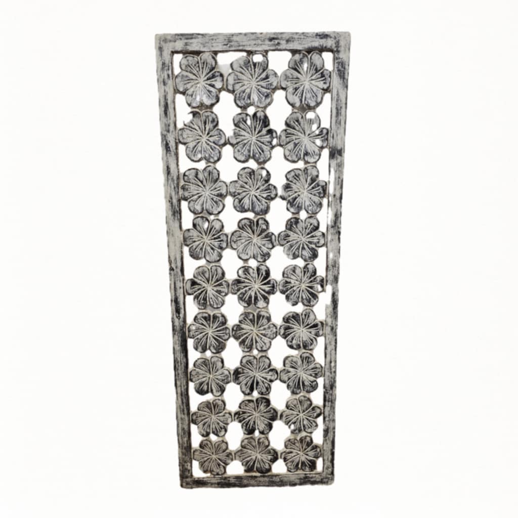 Plumeria Wanddekoration aus MDF: Filigranes Design, 100 × 40 cm