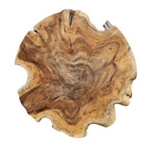 Basa Gede Esstisch aus Teakholz-Baumscheibe, Ø 140 cm