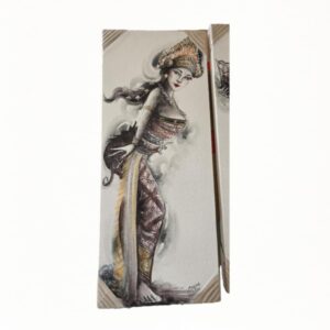 Legong Ananda Wandbild – Handgemalte balinesische Tanzkunst auf Leinwand, 40 x 30 cm