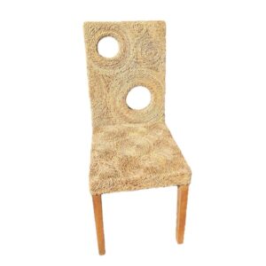 Giri Esszimmerstuhl aus Teakholz mit Sitzfläche aus Bananenblättern